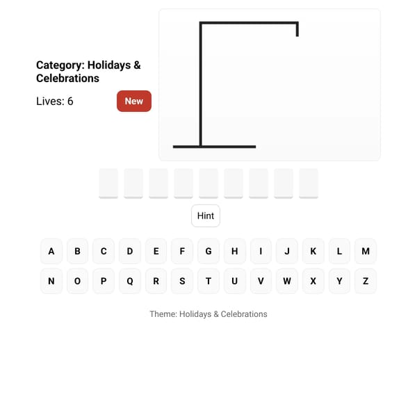 Holidays Hangman