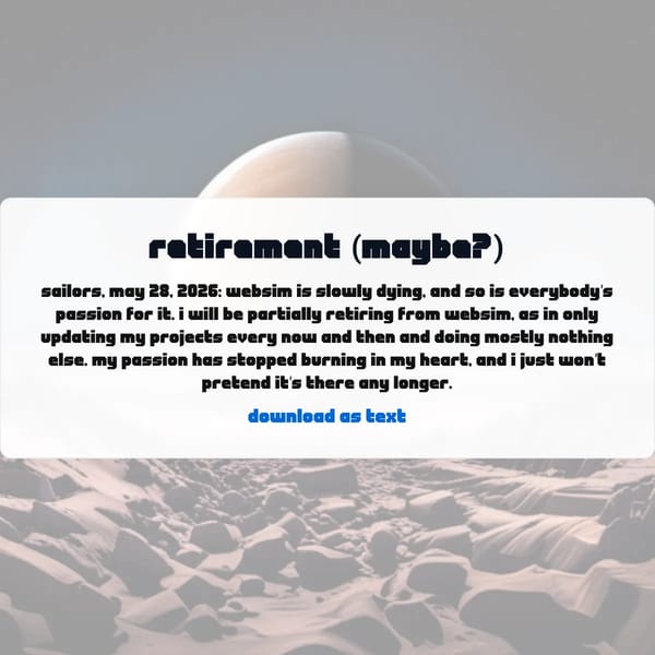 Another WebSimmer Bites The Dust