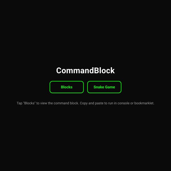 CommandBlocks - Codes for Google DevTools