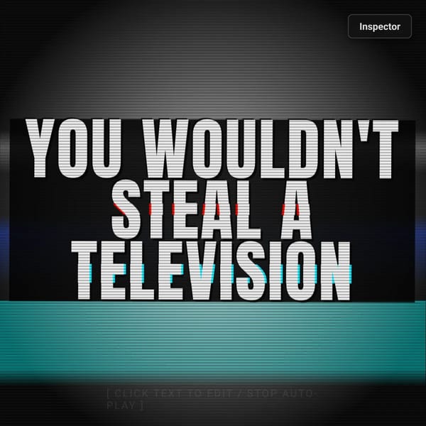 You Wouldn't Steal A Car/Piracy. It's A Crime Canvas.