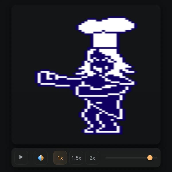 Deltarune Music Player with Dancing Animation