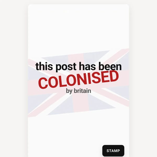 this post has been colonised by britain