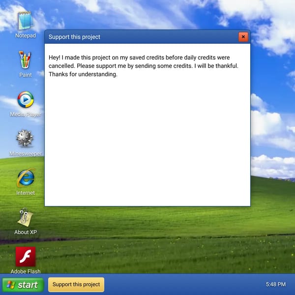 Windows XP Web Simulator