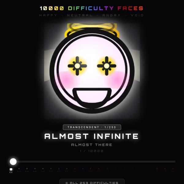 10000 Difficulty Faces