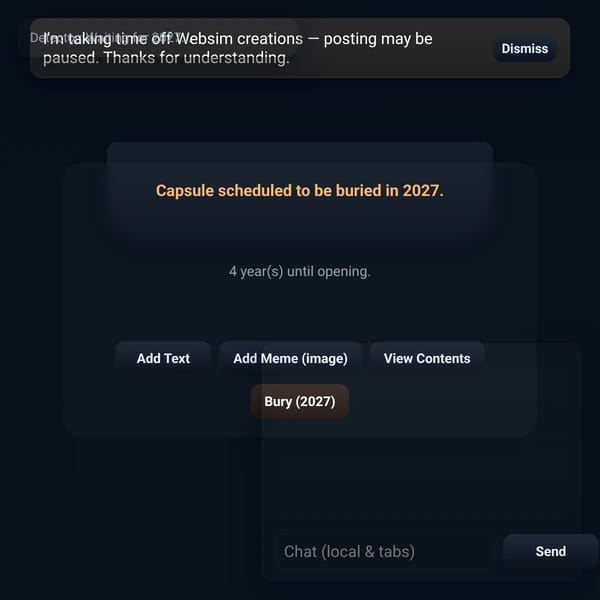 Websim time capsule