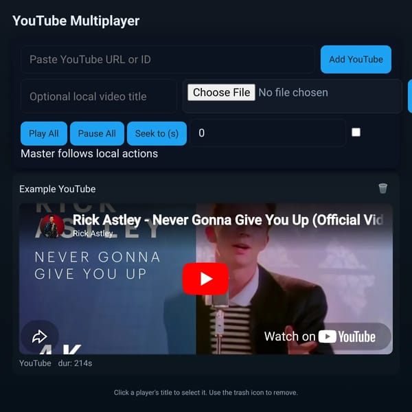 YouTube Multiplayer + Upload