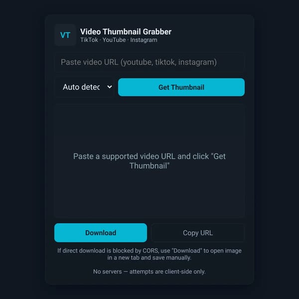Video Thumbnail Grabber