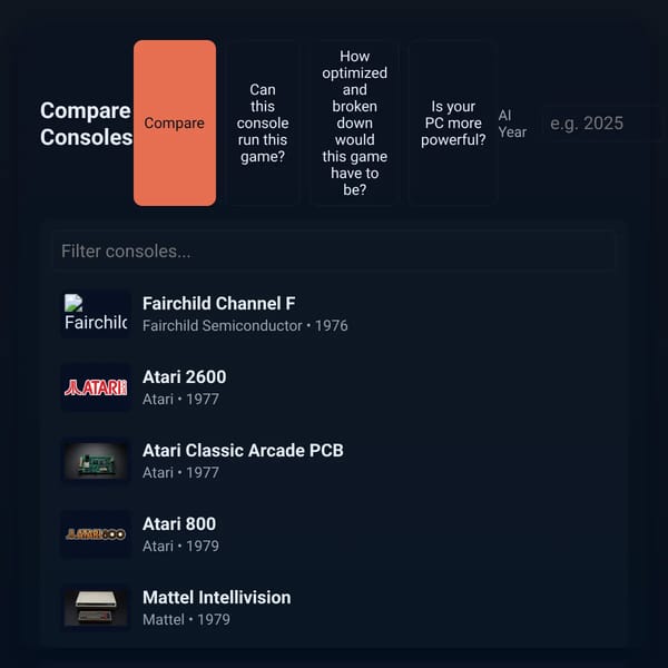 Compare Consoles