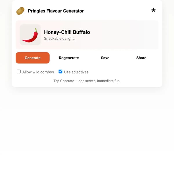 Pringles Flavour Generator
