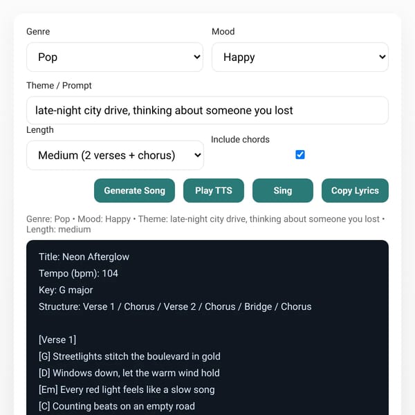 AI Songwriter