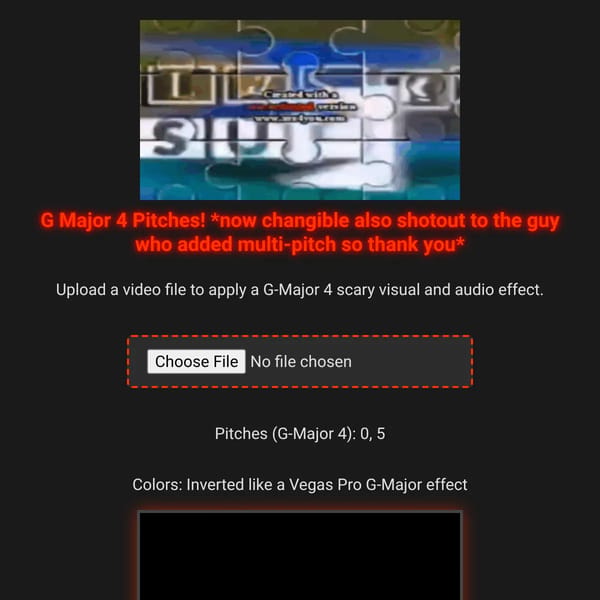 G Major 4 Pitches! *now changible also shotout to the guy who added multi-pitch so thank you*