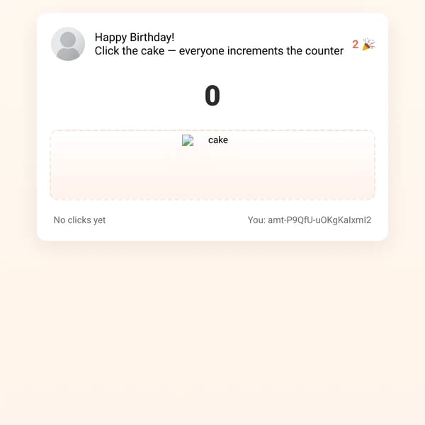 Birthday Clicker
