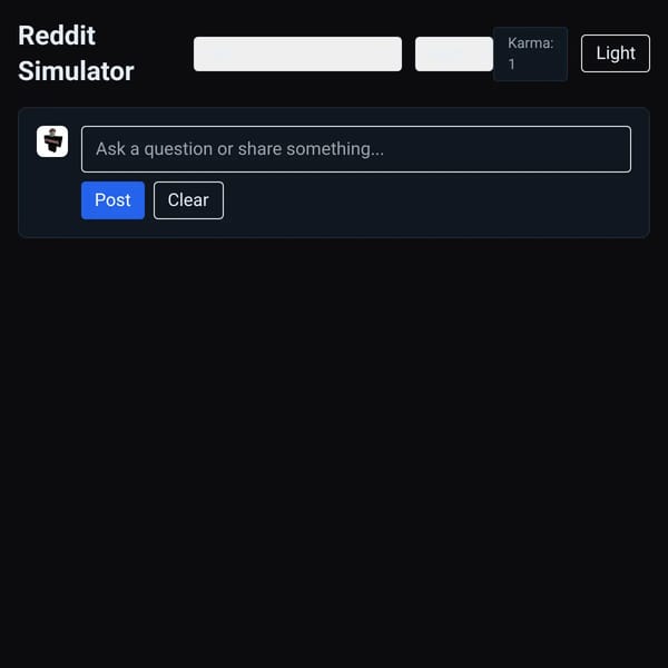 Reddit Simulator