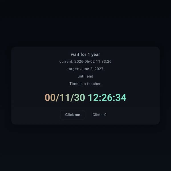 Wait for 1 Year