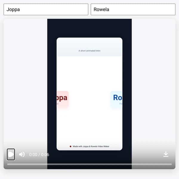 Joppa & Rowela Video Maker
