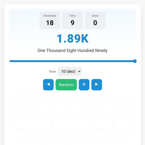 Numbers to Absolute infinity