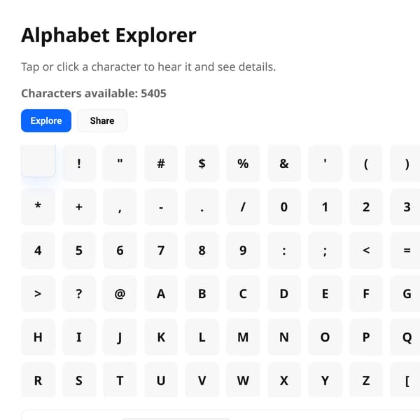 Symbol/Character Etc. List