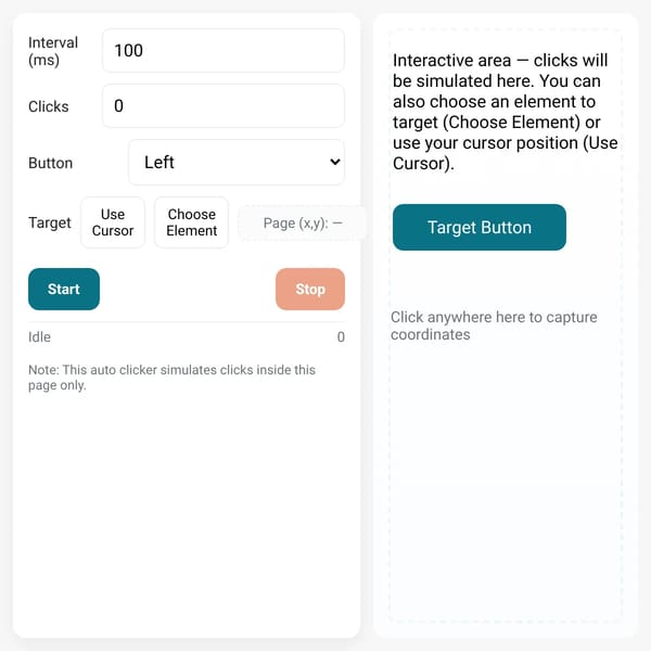 Web Auto Clicker