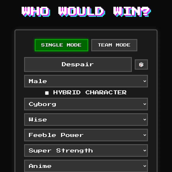 WHO WOULD WIN? 