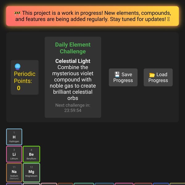 Chemical Mixer - Full Periodic Table