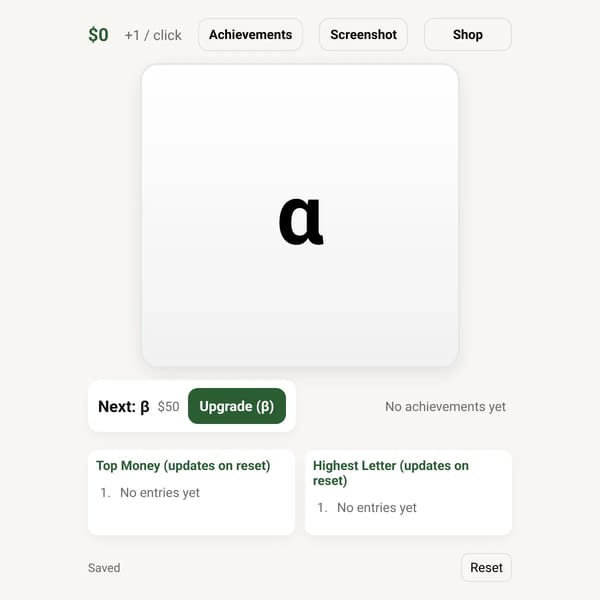 Greek Letter Clicker