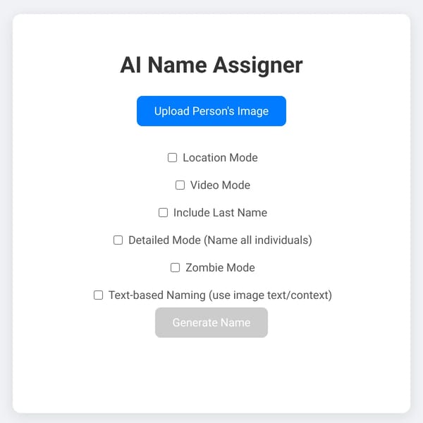 Name generator from Image!!!