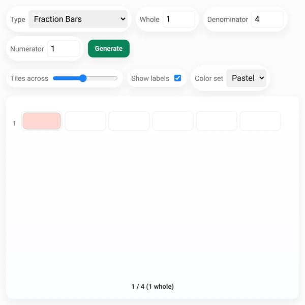 Fraction/temple numberblock generator