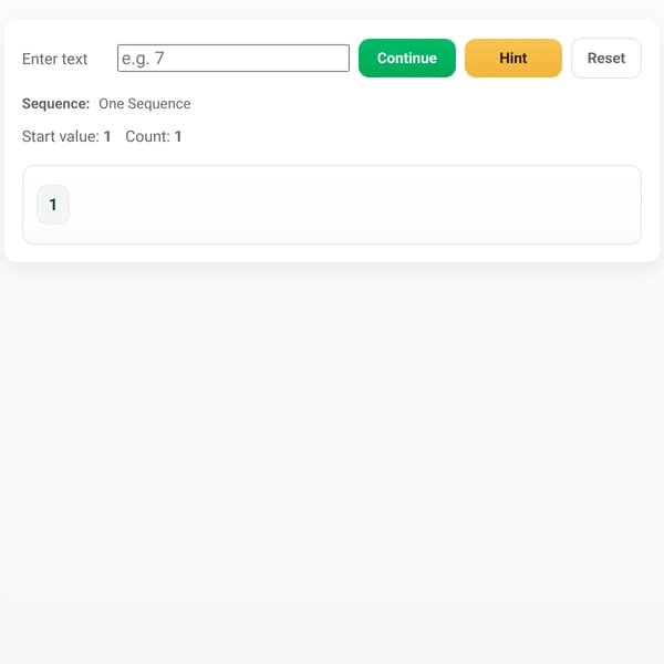 Number Sequence Maker