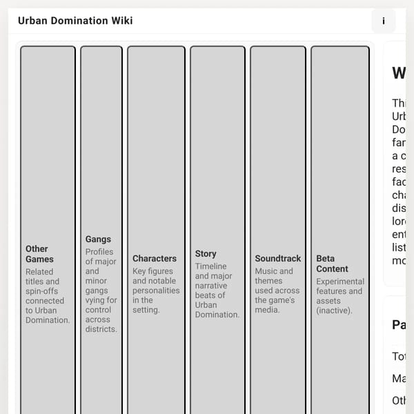 Urban Domination wiki