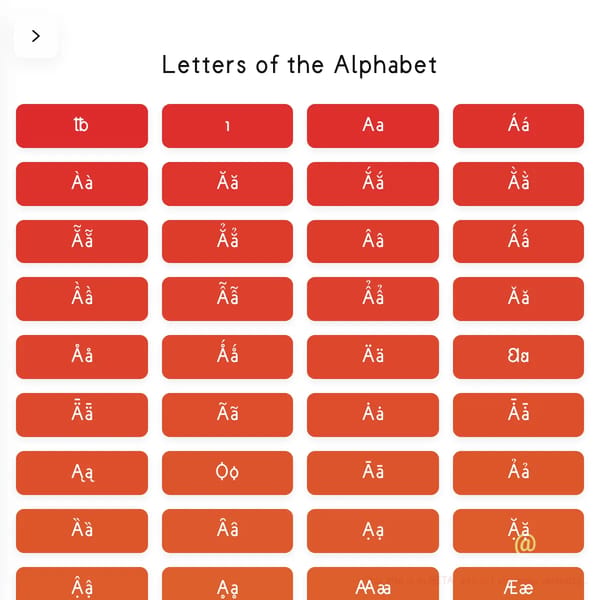 Letters of the Alphabet