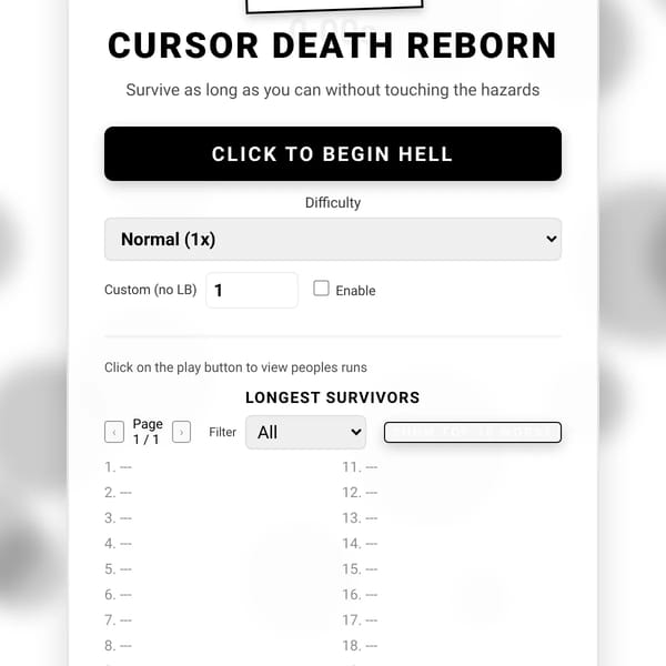 Cursor Death But i added stuff