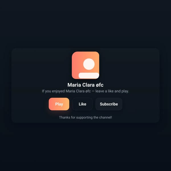 Maria Clara ØFC YouTube Channel