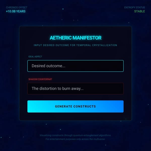 Aetheric Manifestor - 10 Billion Years Hence