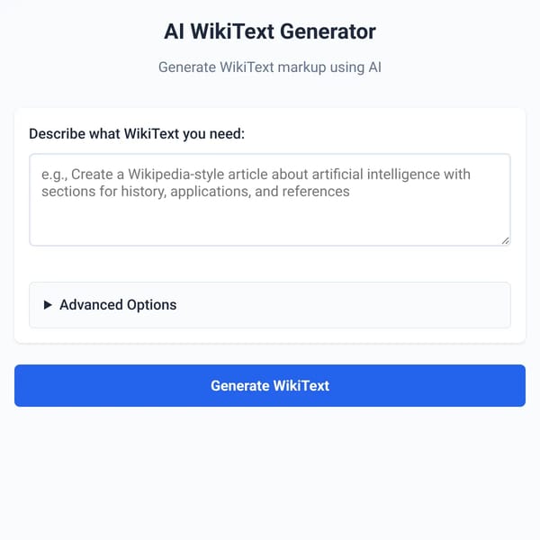 AI WikiText Generator