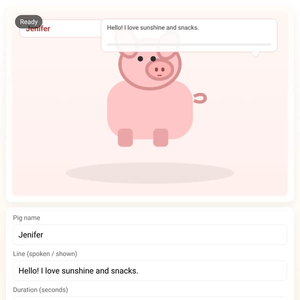 Jennifer Pig Video Generator