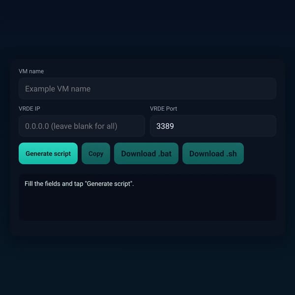 Enable VRDE Configuration for Virtual Machines