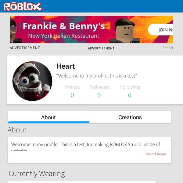 WebSim profile