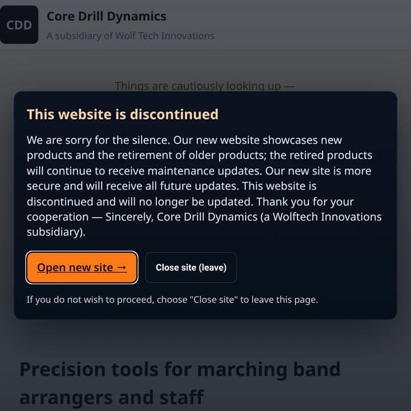 Core Drill Dynamics — Marching Band Software