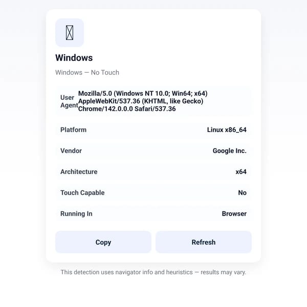 What OS Is This?