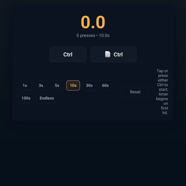 Ctrl CPS Test