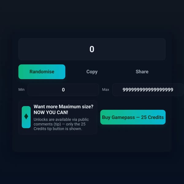 Number Randomiser