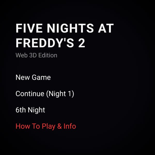 Five Nights at Freddy's 2 - 3D Web Experience