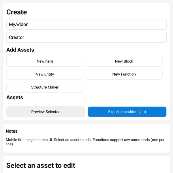 Minecraft Addon Maker