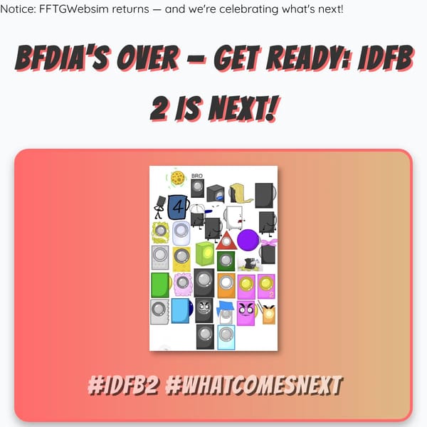 IDFB 2 IS COMING OUT soon