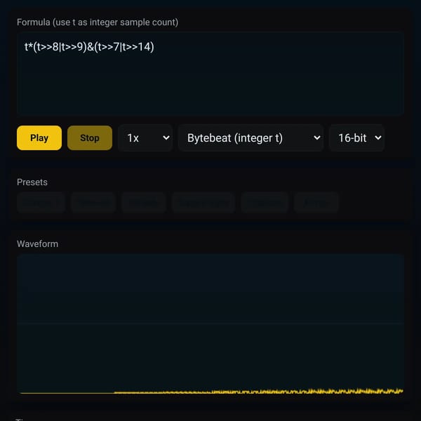 Bytebeat Generator School
