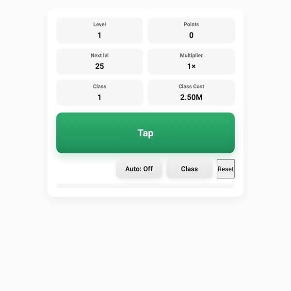 Clicker game mastered