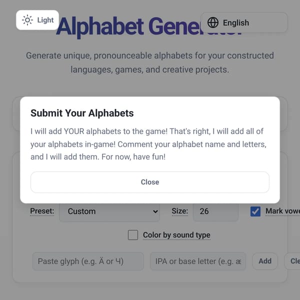 Alphabet Generator