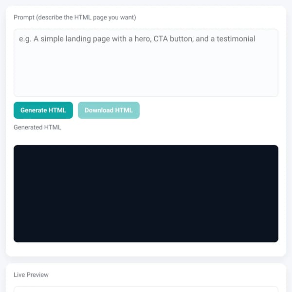 AI HTML Generator