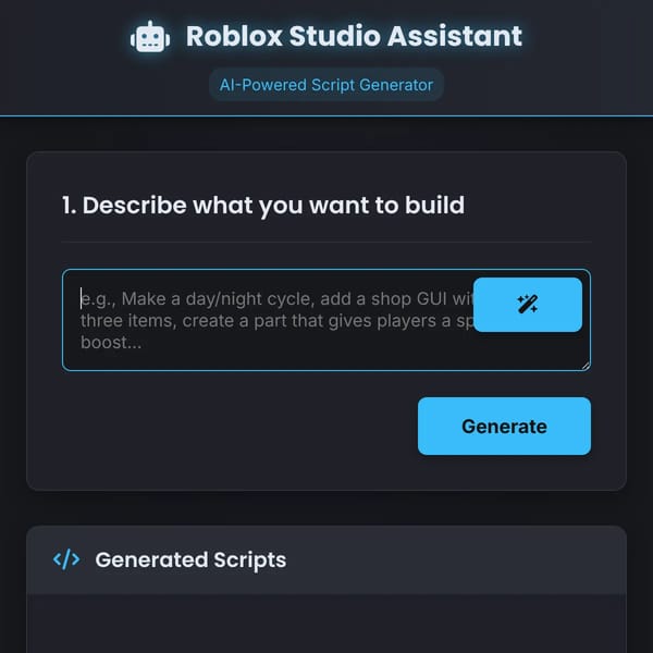 Roblox Studio Assistant
