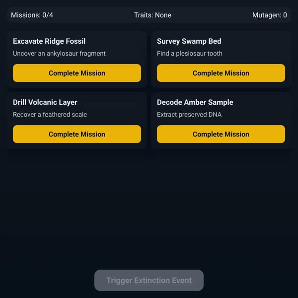 Mission Control Interface